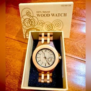 Bellman’s 100% Natural Wood Watch. Never worn.